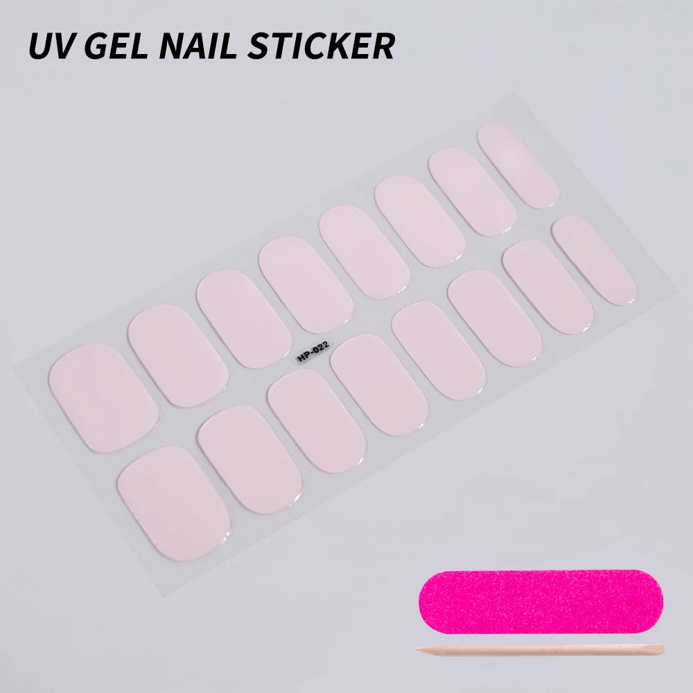 UV Semi Cured Gel Nail Stickers