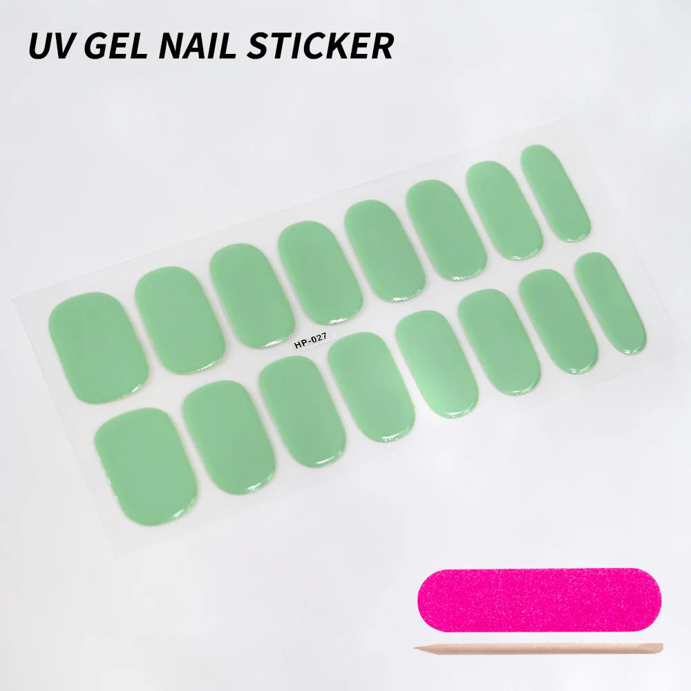 UV Semi Cured Gel Nail Stickers
