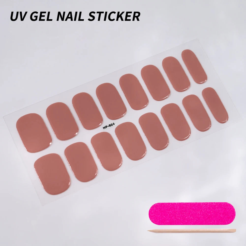 UV Semi Cured Gel Nail Stickers