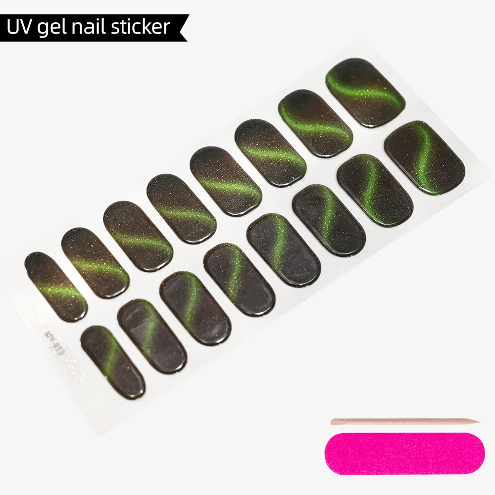 UV Semi Cured Gel Nail Stickers