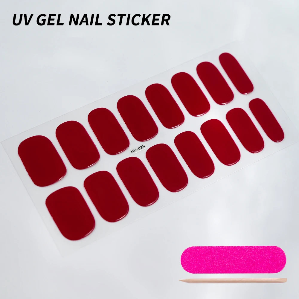 UV Semi Cured Gel Nail Stickers