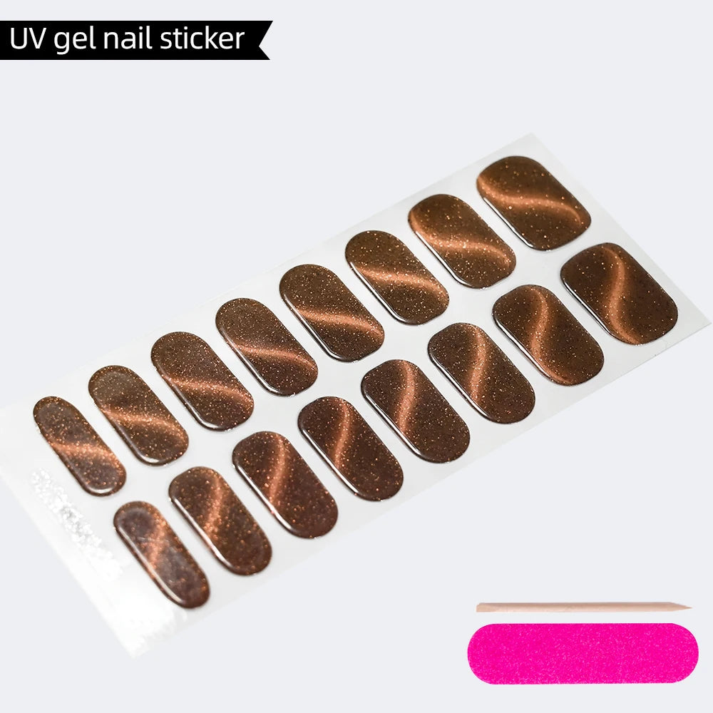 UV Semi Cured Gel Nail Stickers