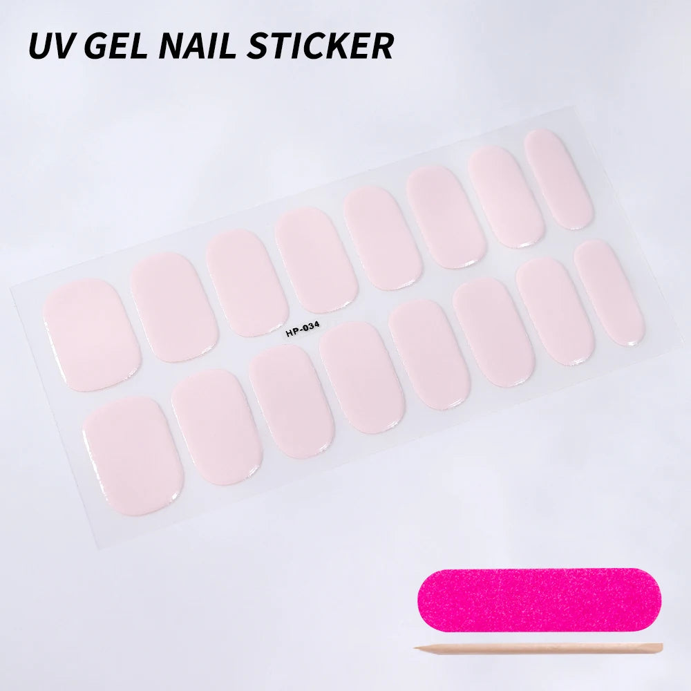 UV Semi Cured Gel Nail Stickers