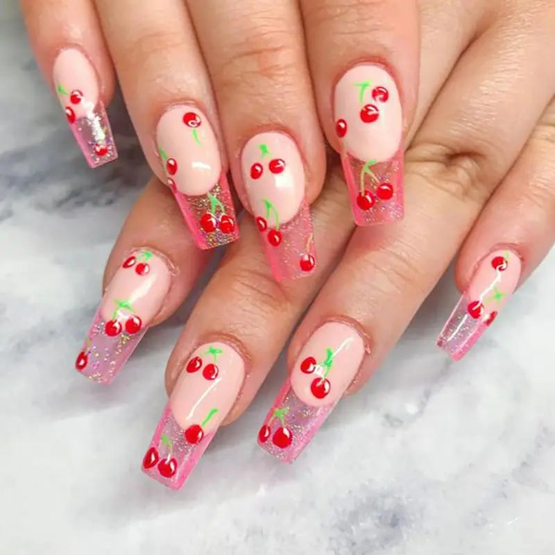 3D Sweet Cherry Fruit Nail Art Stickers