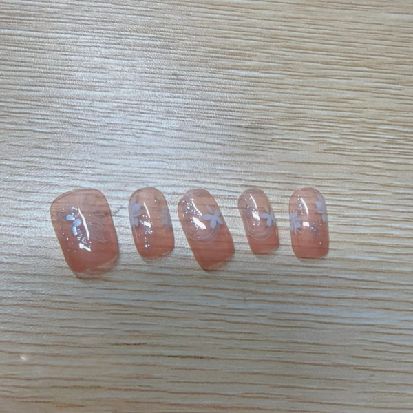UV Gel Sticker Semi-cured White Camellia