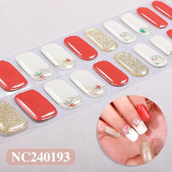 Christmas gel UV semi-cured nail sticker