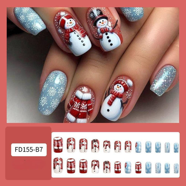 12 Sizes-24 Pcs Press On Nails FD155-B7