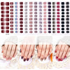 26 finger solid color cat eye no-bake manicure sticker