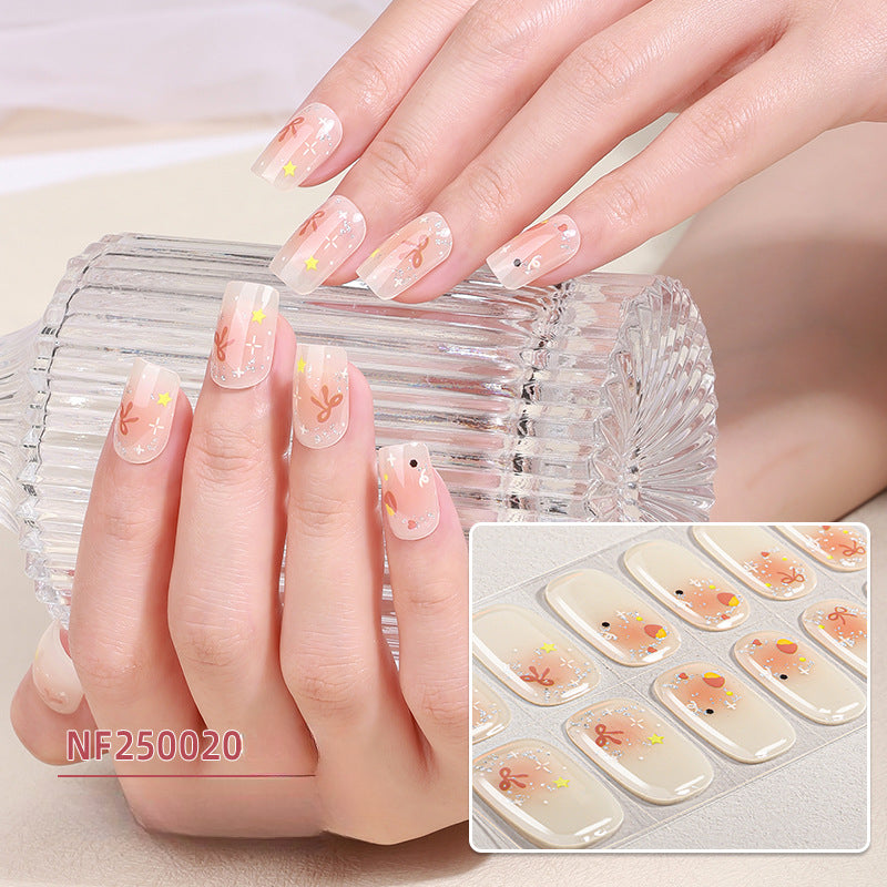 Semicured UV gel nail sticker
