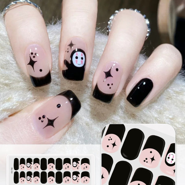 2026 New Christmas Gel Nail Sticker Lighting Harden Semi-Curing Nail Sticker