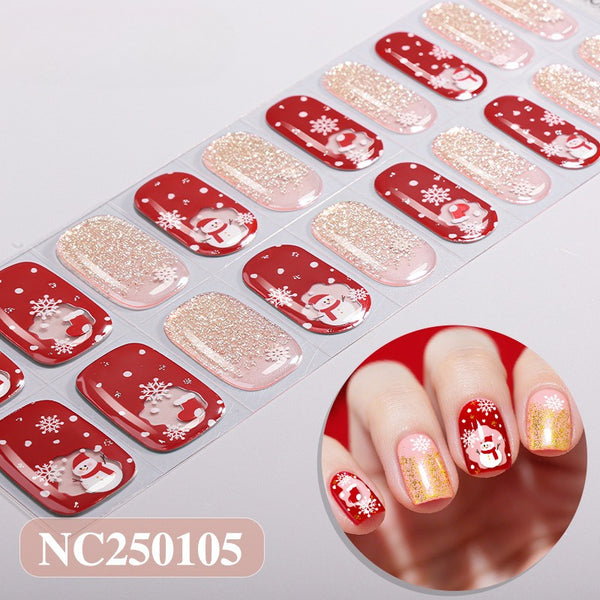Christmas gel UV semi-cured nail sticker