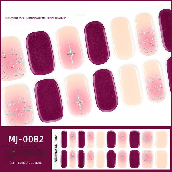 Pumpkin UV semi-cured gel manicure sticker