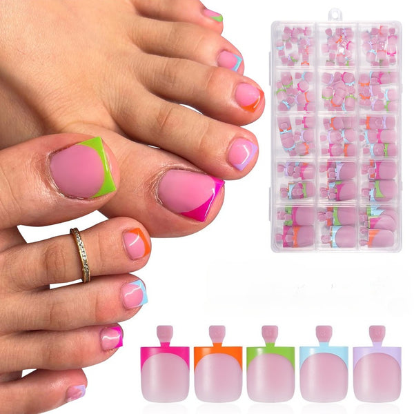 Toenails Color French 150 pieces Pedicure
