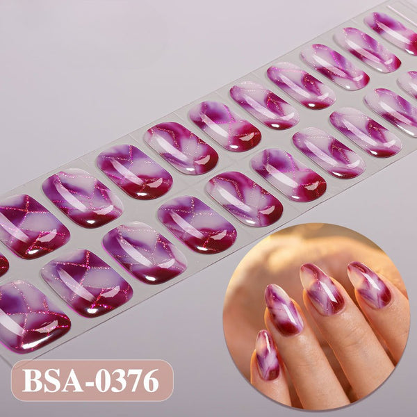UV-Free Gel Nail Pink Marble