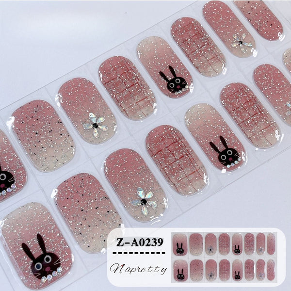 UV semicured nail stickers