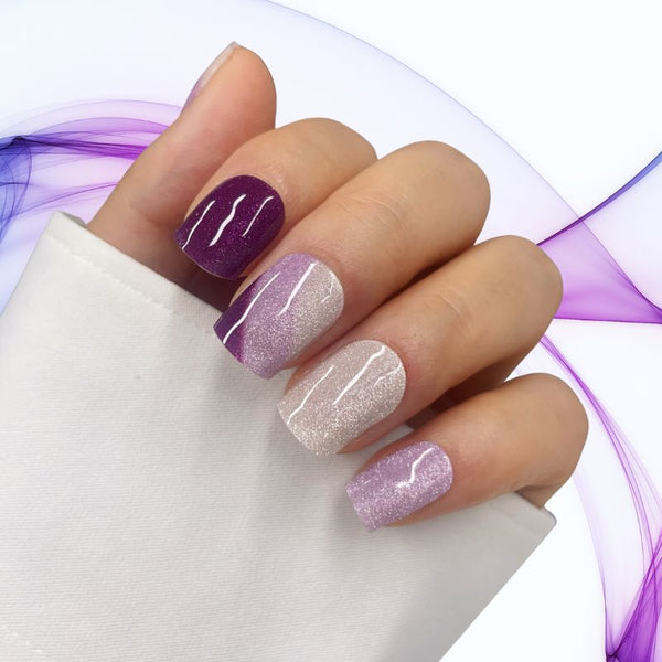 Purple White Glitter