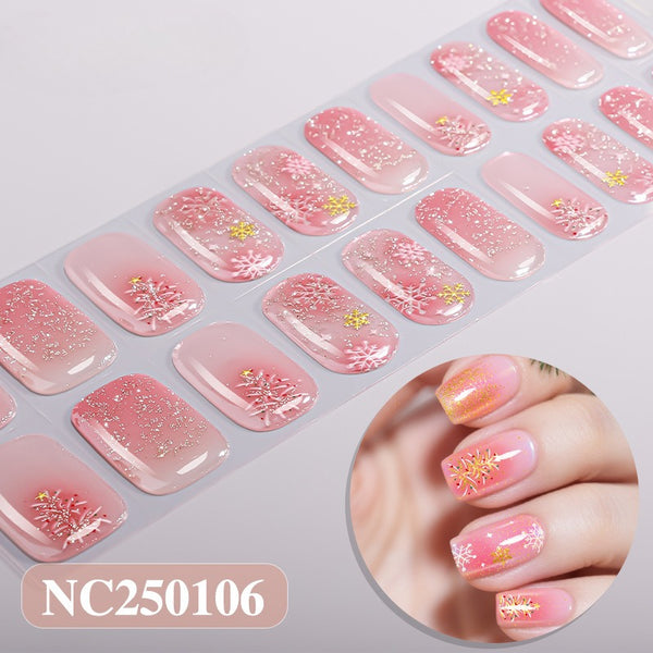 Christmas gel UV semi-cured nail sticker