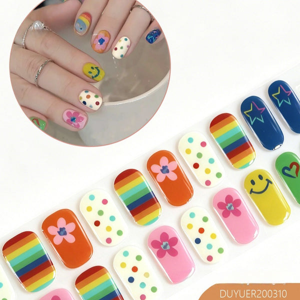 Independence Day 20 Finger Semi-Cure Gel Nail