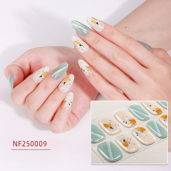 Semicured UV gel nail sticker