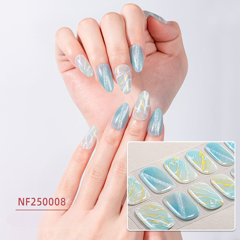 Semicured UV gel nail sticker