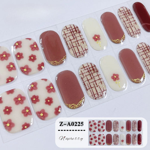 UV semicured nail stickers