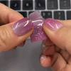 UV-free gel nail Purple Glitter