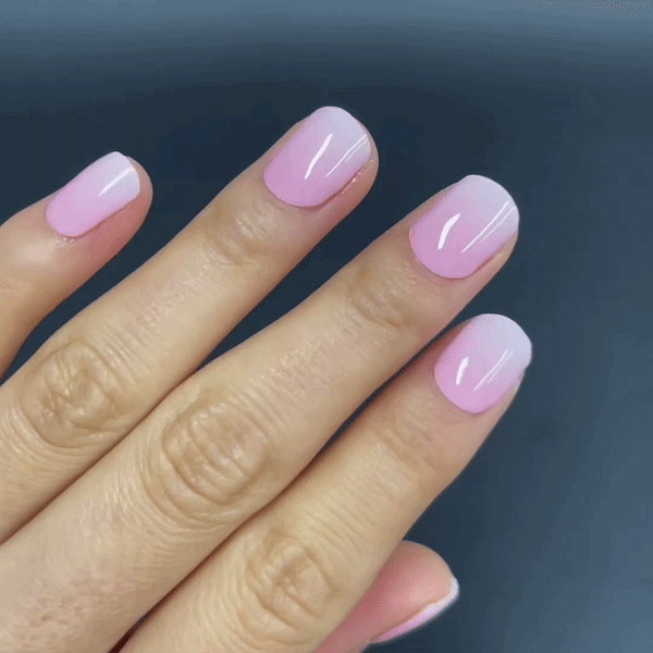 UV-Free Gel Nail Pink Ombre