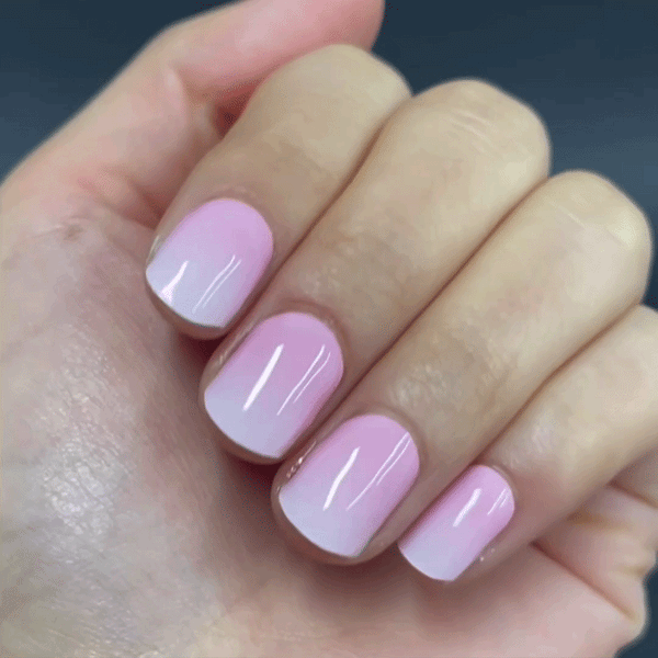 UV-Free Gel Nail Pink Ombre