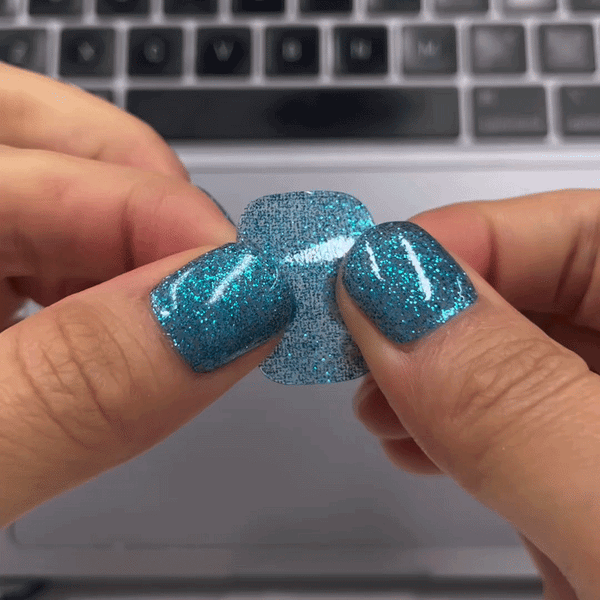 UV-free gel nail Blue Glitter