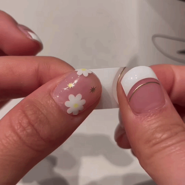 UV-free gel nail White Flower