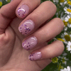UV-free gel nail Purple Dot