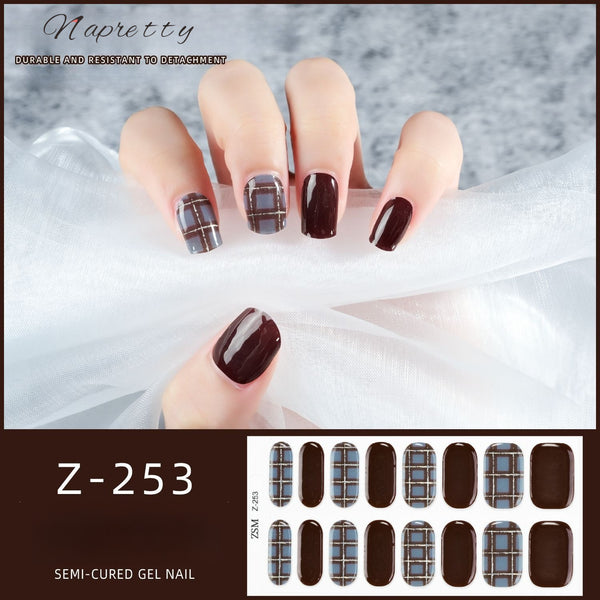 UV gel manicure sticker semi-curing