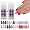 32 Pcs Aurora fine flash short almond manicure