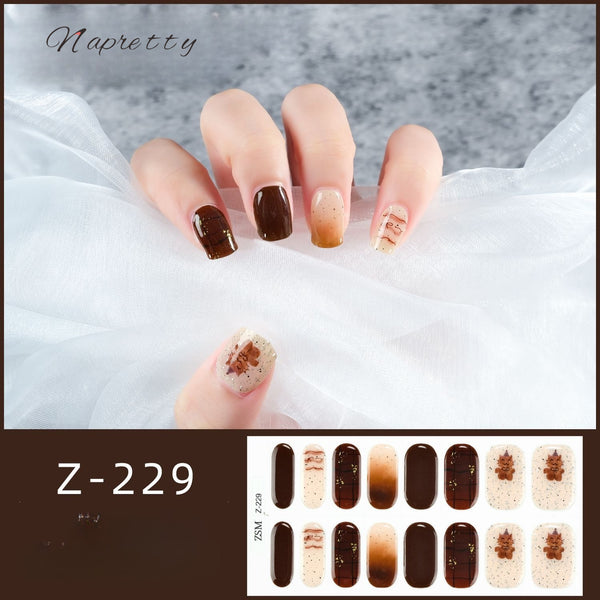 UV gel manicure sticker semi-curing