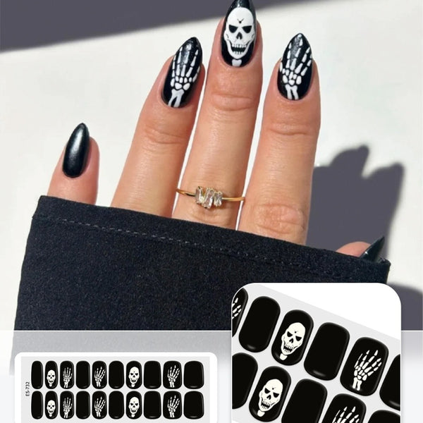 2026 New Christmas Gel Nail Sticker Lighting Harden Semi-Curing Nail Sticker