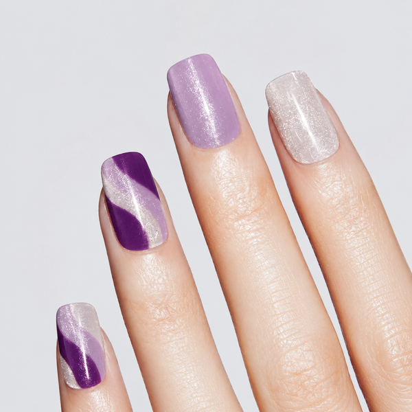 Purple White Glitter
