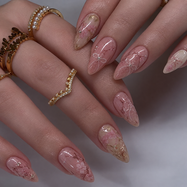 30 pieces of pink cherry blossoms