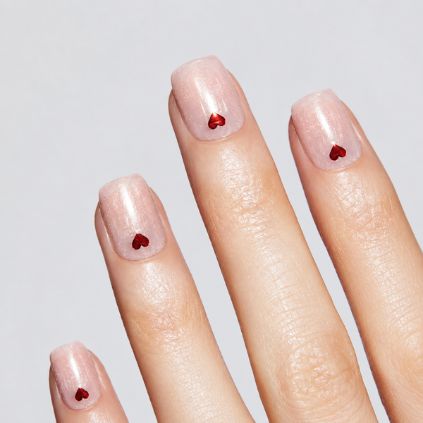 Semi Cured Gel Nail Strips Pink Love