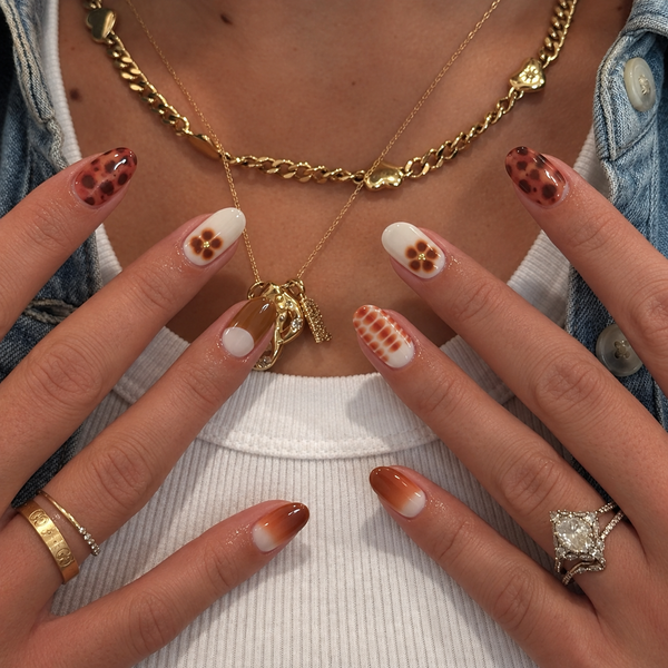 UV Gel Sticker Semi-cured Leopard French