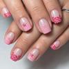 Semi-cured nail sticker Pink Flower