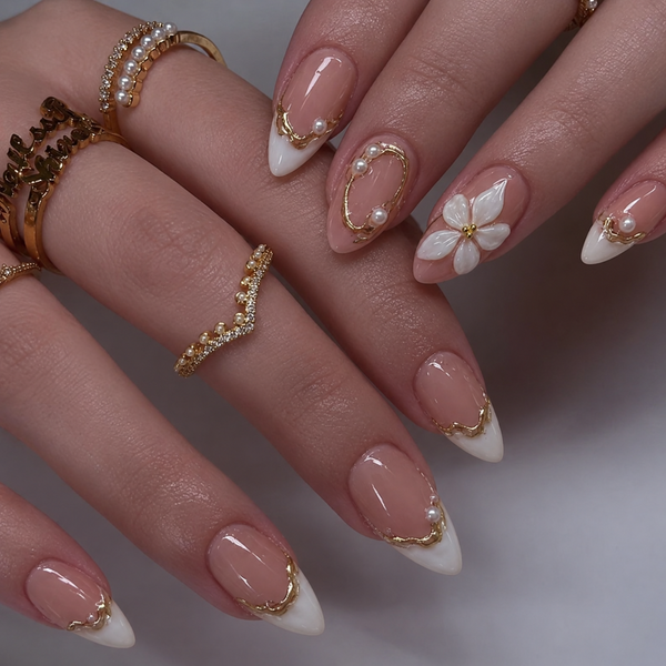 30 pieces white French flowers