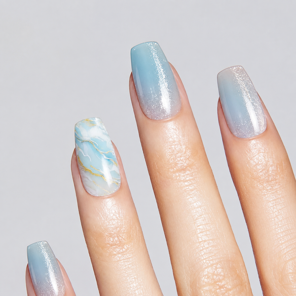 Semicured UV gel nail sticker NF250008