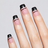 Black Glitter Wave French Tip Gel Nail Stickers