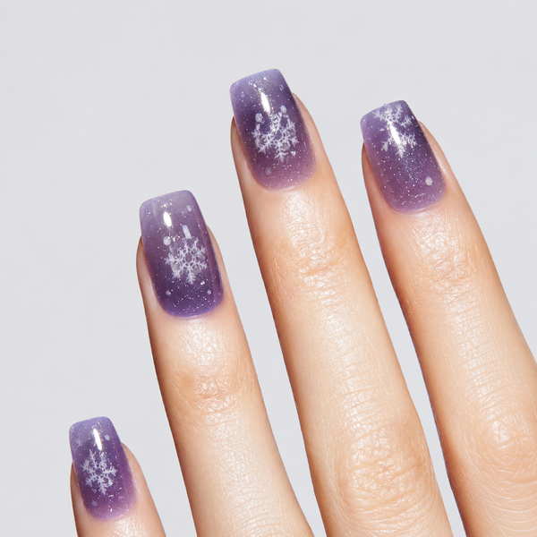Semicured UV gel nail sticker kit ES-165 (glitter)