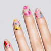 Colorful Wildflower Sheer Gel Nail Stickers