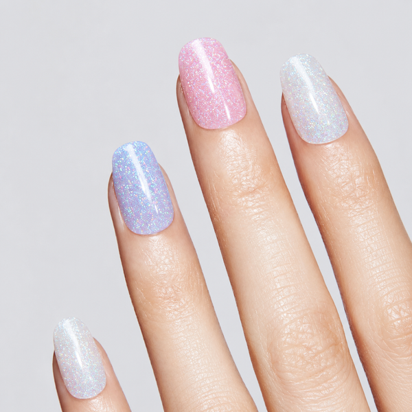Semicured UV gel nail sticker kit N036