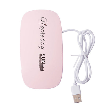 Portable hand-held mouse phototherapy machine nail lamp