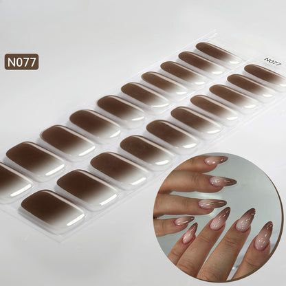 Semicured UV gel nail sticker kit