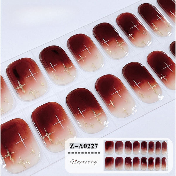 UV semicured nail stickers