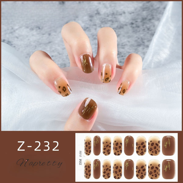 UV gel manicure sticker semi-curing